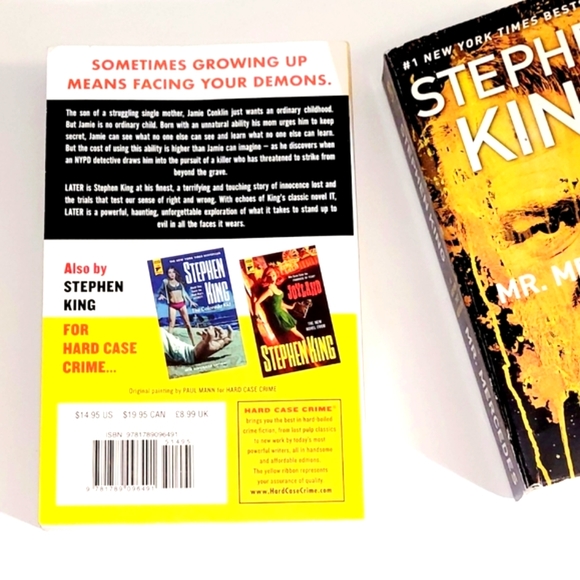 Stephen King, 'Later' and 'Mr. Mercedes' Paperback Books, Novels, Used Condi… - Picture 2 of 9